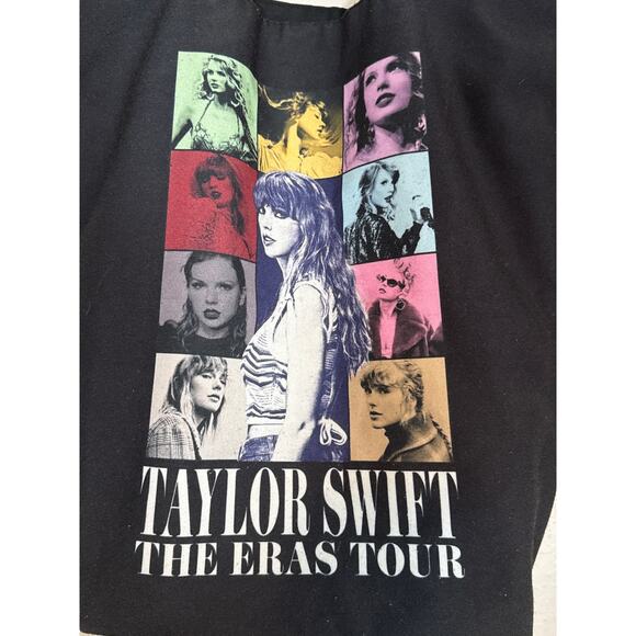 Official Taylor Swift Eras Tour Black Canvas Tote Bag Souvenir Cup Concert Merch - Picture 3 of 10